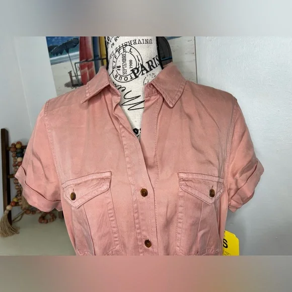 Brand New-Teddi Rose Tencel Shirt Dress - Picture 2 of 11